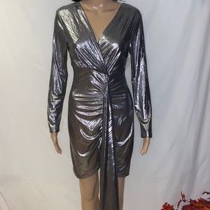 Silver mini dress